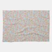 Happy Blue Flower Kitchen Towels Geschirrtuch (Horizontal)