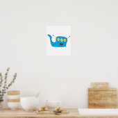 Happy-Blue-Goofy-Monster Poster (Küche)