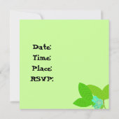 Happy Blue Hippos Birthday Party Einladung (Rückseite)