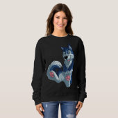 Happy Blue Husky Sweatshirt (Vorne ganz)