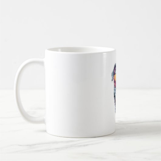Happy Blue Pitbull mit Sonnenbrille Kaffeetasse (Links)