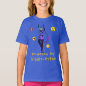 Happy Blue Robot Giggle Fun T - Shirt (Vorderseite)