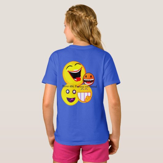 Happy Blue Robot Giggle Fun T - Shirt (Schwarz voll)