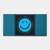 Happy Blue Smile Desk Mat Schreibtischunterlage (Vorderseite)
