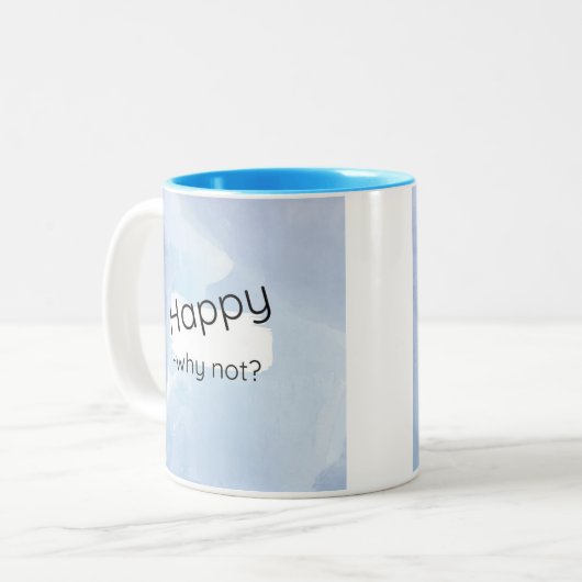 Happy Blue Tasse (Vorderseite Links)