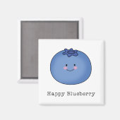 Happy Blueberry Magnet (Vorderseite/Rückseite)