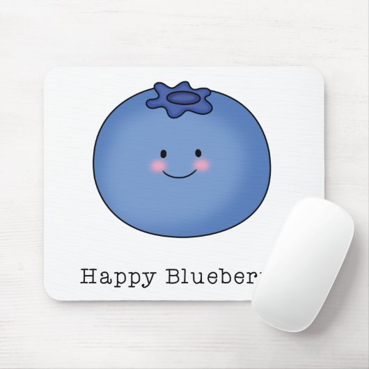 Happy Blueberry Mousepad (Mit Mouse)