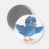 Happy Bluebird Magnet (Vorderseite/Rückseite)