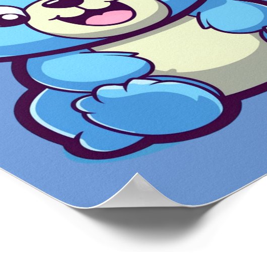 Happy Bluey Bear Poster (Ecke)