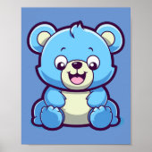 Happy Bluey Bear Poster (Vorne)