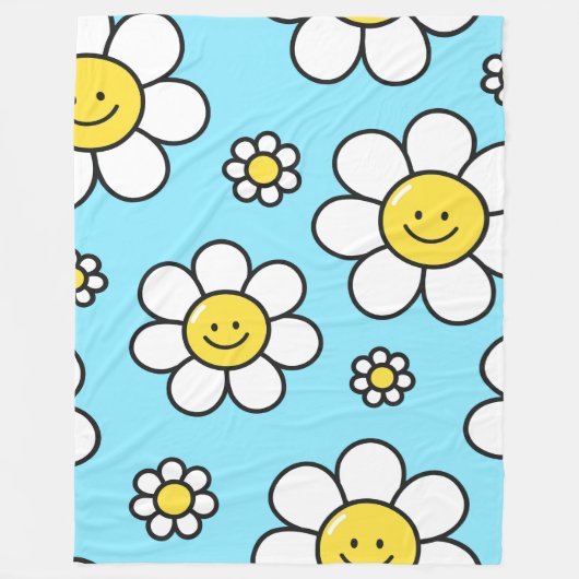 Happy Blume 60x80 Fleece Blanket (Vorderseite)