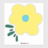 Happy Blume Aufkleber (Blatt)