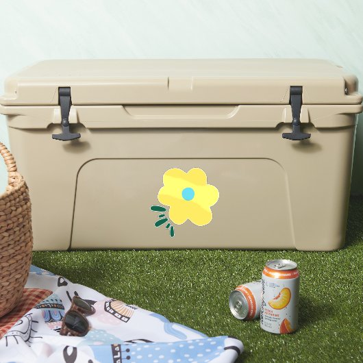 Happy Blume Aufkleber (Kühler)