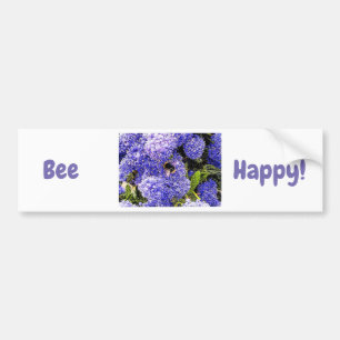 Happy Blume Bee Floral Autoaufkleber