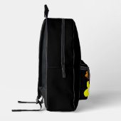 Happy Blume Extravagant Black Bedruckter Rucksack (Links)