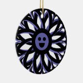 Happy Blume Freundlichkeit Ornament - Blau (Rechts)