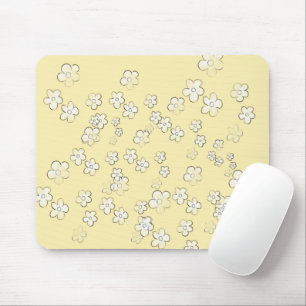 Happy Blume - Gelb - Niedliche Maus Pad Mousepad