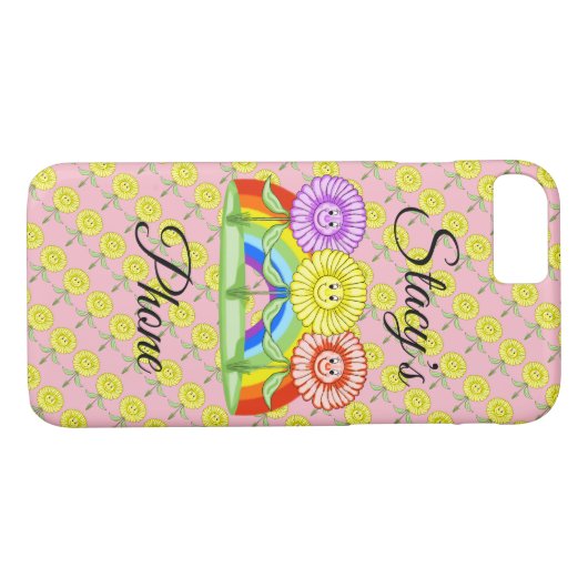 Happy Blume Handy Case (Rückseite (Horizontal))