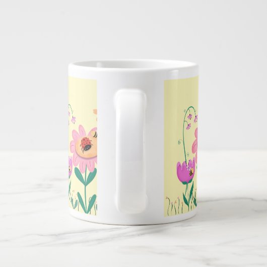 Happy Blume Jumbo-Tasse (Rückseite)