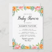 Happy Blume Kinderdusche Einladung (Vorderseite)