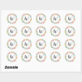 Happy Blume Monogram Stickers (Blatt)