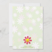 Happy Blume Mother's Day benutzerdefinierte Flachk Karte (Rückseite)