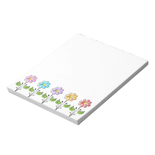Happy Blume Multi Colors Notizblock (Rotiert)