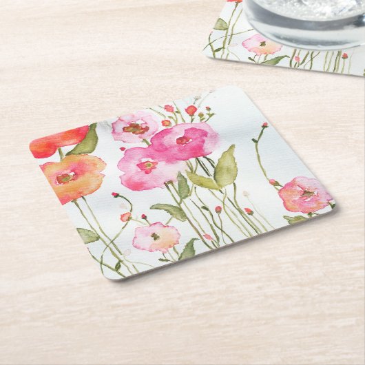Happy Blume Paper Untersetzer (angewinkelt)