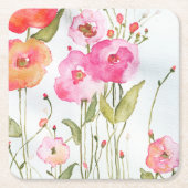 Happy Blume Paper Untersetzer (Vorderseite)