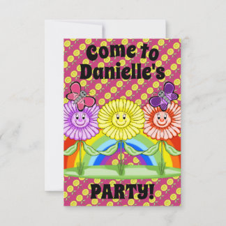 Happy Blume Party Einladung