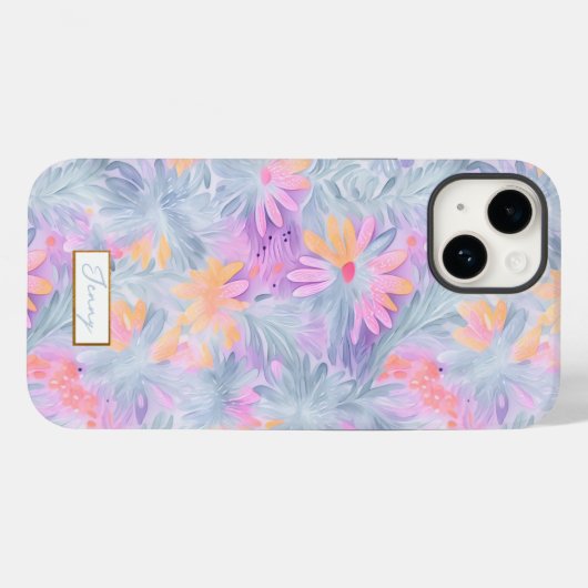 Happy Blume Pastels Case-Mate iPhone Hülle (Rückseite (Horizontal))