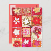 Happy Blume Postkarte (Vorne/Hinten)