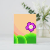 Happy Blume Postkarte (Stehend Vorderseite)