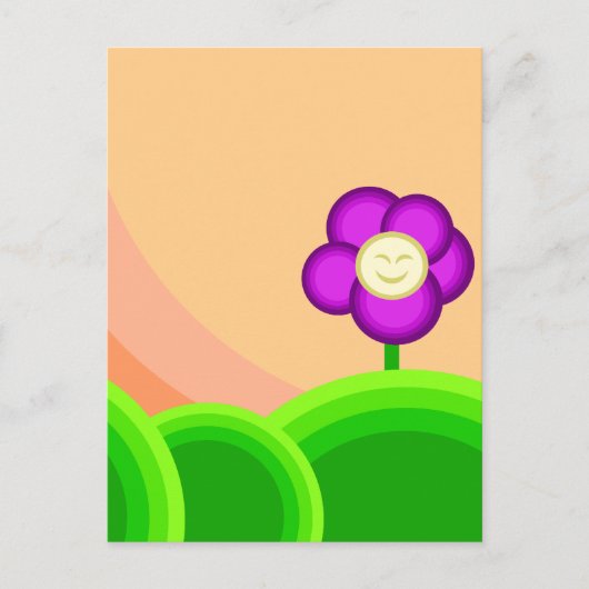 Happy Blume Postkarte (Vorderseite)
