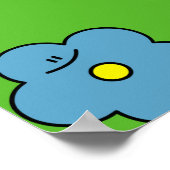 Happy Blume Print Poster (Ecke)