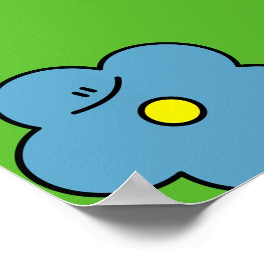 Happy Blume Print Poster (Ecke)