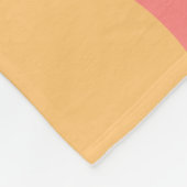 Happy Blume Retro 60er Rosa und Gelb Fleecedecke (Ecke)