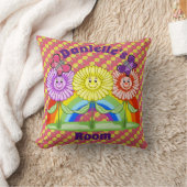 Happy Blume Square Kissen (Decke)