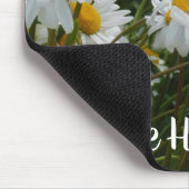 Happy Blume Wiese - Happy face lächelnd düster Mousepad (Ecke)