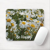 Happy Blume Wiese - Happy face lächelnd düster Mousepad (Mit Mouse)