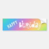 Happy Blursday Funny Autoaufkleber (Vorne)