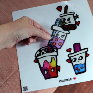 Happy Boba Tea Bubble Teas Bobas Kawaii Aufkleber