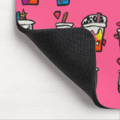 Happy Boba Tea Bubble Teas Bobas Kawaii Mousepad (Ecke)