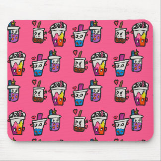 Happy Boba Tea Bubble Teas Bobas Kawaii Mousepad