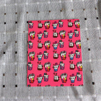 Happy Boba Tea Bubble Teas Bobas Kawaii Postkarte