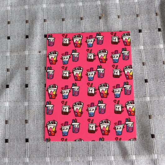 Happy Boba Tea Bubble Teas Bobas Kawaii Postkarte