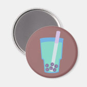 Happy Boba Tea Bubbles Magnet (Vorderseite/Rückseite)