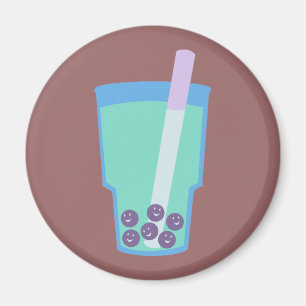 Happy Boba Tea Bubbles Magnet