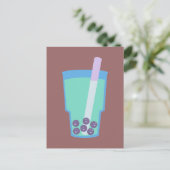 Happy Boba Tea Bubbles Postkarte (Stehend Vorderseite)