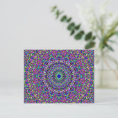 Happy Bohemisch Jungle Mandala Postkarte (Stehend Vorderseite)